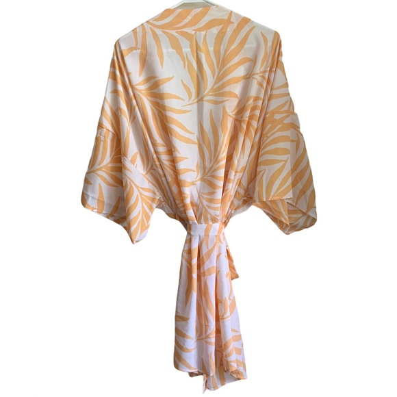 Maison Du Soir M/L Magnolia Kimono Robe Palm Print - Picture 4 of 14